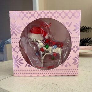 PINK Victoria's Secret Festive Silver Reindeer Ornament